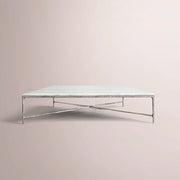Caloria Thaddeus Marble Square Coffee Table — CARRARA MARBLE-PEWTER / 36