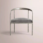 Caloria Curved Chair — FORGED PEWTER / GRAPHITE VELVET