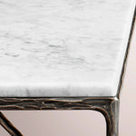 Caloria Thaddeus Marble Square Coffee Table — CARRARA MARBLE-BRONZE / 52