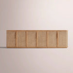 Trevia Media Console — NATURAL OAK / CANE / 96
