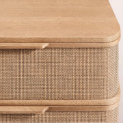 Trevia 9-Drawer Dresser — NATURAL OAK / CANE