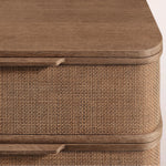 Trevia 6-Drawer Dresser — BROWN OAK / CANE