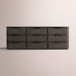 Trevia 9-Drawer Dresser — BLACK OAK / CANE