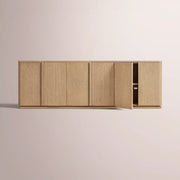 Liromelle Sideboard — LIGHT OAK / 6-DOOR 96