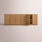 Liromelle Sideboard — NATURAL OAK / 6-DOOR 96