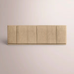 Liromelle Media Console — GREIGE OAK / 6 DOOR 96