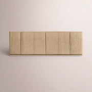 Liromelle Media Console — GREIGE OAK / 6 DOOR 96