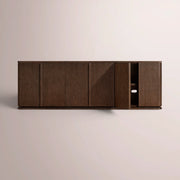 Liromelle Sideboard — BROWN OAK / 6-DOOR 96
