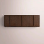 Liromelle Media Console — BROWN OAK / 6 DOOR 96