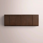 Liromelle Media Console — BROWN OAK / 6 DOOR 96