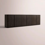 Liromelle Sideboard — BLACK OAK / 6-DOOR 96