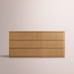 Liromelle Drawer Dresser — NATURAL OAK / 6-Drawer