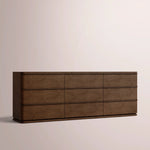 Liromelle Drawer Dresser — BROWN OAK / 9-Drawer
