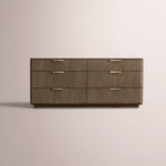 Cavenza 6-Drawer Dresser — BROWN OAK