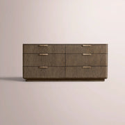 Cavenza 6-Drawer Dresser — BROWN OAK