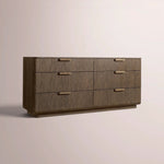 Cavenza 6-Drawer Dresser — BROWN OAK