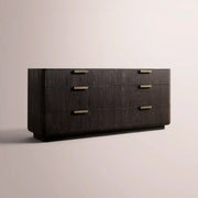 Cavenza 6-Drawer Dresser — BLACK OAK