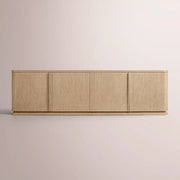 Liromelle Low Media Console — GREIGE OAK / 4-DOOR 84