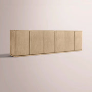 Liromelle Sideboard — GREIGE OAK / 6-DOOR 96