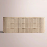 Sopravelle Drawer Dresser — WHITEWASHED OAK / 90