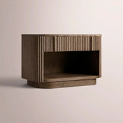 Ethoria Emperador Open Nightstand — BROWN OAK-BROWN MARBLE / 32