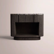 Ethoria Emperador Open Nightstand — BLACK OAK-BLACK MARBLE / 26