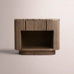 Ethoria Emperador Open Nightstand — BROWN OAK-BROWN MARBLE / 26