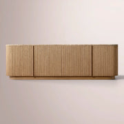 Ethoria Emperador Media Console — NATURAL OAK-GOLD MARBLE / 60