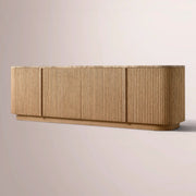 Ethoria Emperador Media Console — NATURAL OAK-GOLD MARBLE / 60