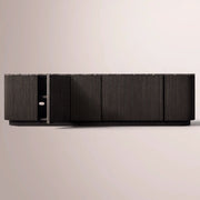 Ethoria Emperador Media Console — BLACK OAK-BLACK MARBLE / 96