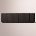 Ethoria Emperador Media Console — BLACK OAK-BLACK MARBLE / 96