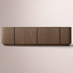 Ethoria Emperador Media Console — BROWN OAK-BROWN MARBLE / 96