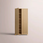 Celorin Reeded Cabinet — GREIGE OAK / 38
