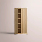 Celorin Reeded Cabinet — GREIGE OAK / 38