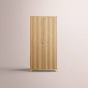 Celorin Reeded Cabinet — GREIGE OAK / 38
