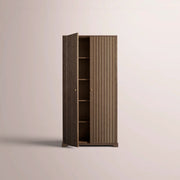 Celorin Reeded Cabinet — BROWN OAK / 38