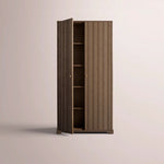 Celorin Reeded Cabinet — BROWN OAK / 45