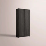 Celorin Reeded Cabinet — BLACK OAK / 38