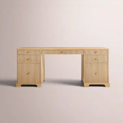 Celorin Reeded Desk — LIGHT OAK / 60