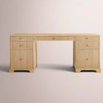 Celorin Reeded Desk — LIGHT OAK / 84