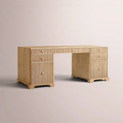 Celorin Reeded Desk — LIGHT OAK / 60