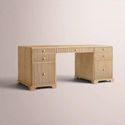Celorin Reeded Desk — LIGHT OAK / 72