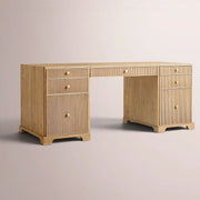 Celorin Reeded Desk — LIGHT OAK / 84