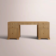 Celorin Reeded Desk — NATURAL OAK / 60