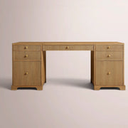 Celorin Reeded Desk — NATURAL OAK / 84