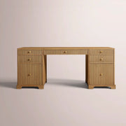 Celorin Reeded Desk — NATURAL OAK / 72