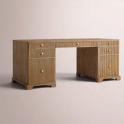 Celorin Reeded Desk — NATURAL OAK / 84