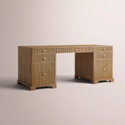Celorin Reeded Desk — NATURAL OAK / 72