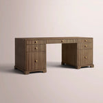 Celorin Reeded Desk — BROWN OAK / 72