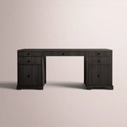 Celorin Reeded Desk — BLACK OAK / 60